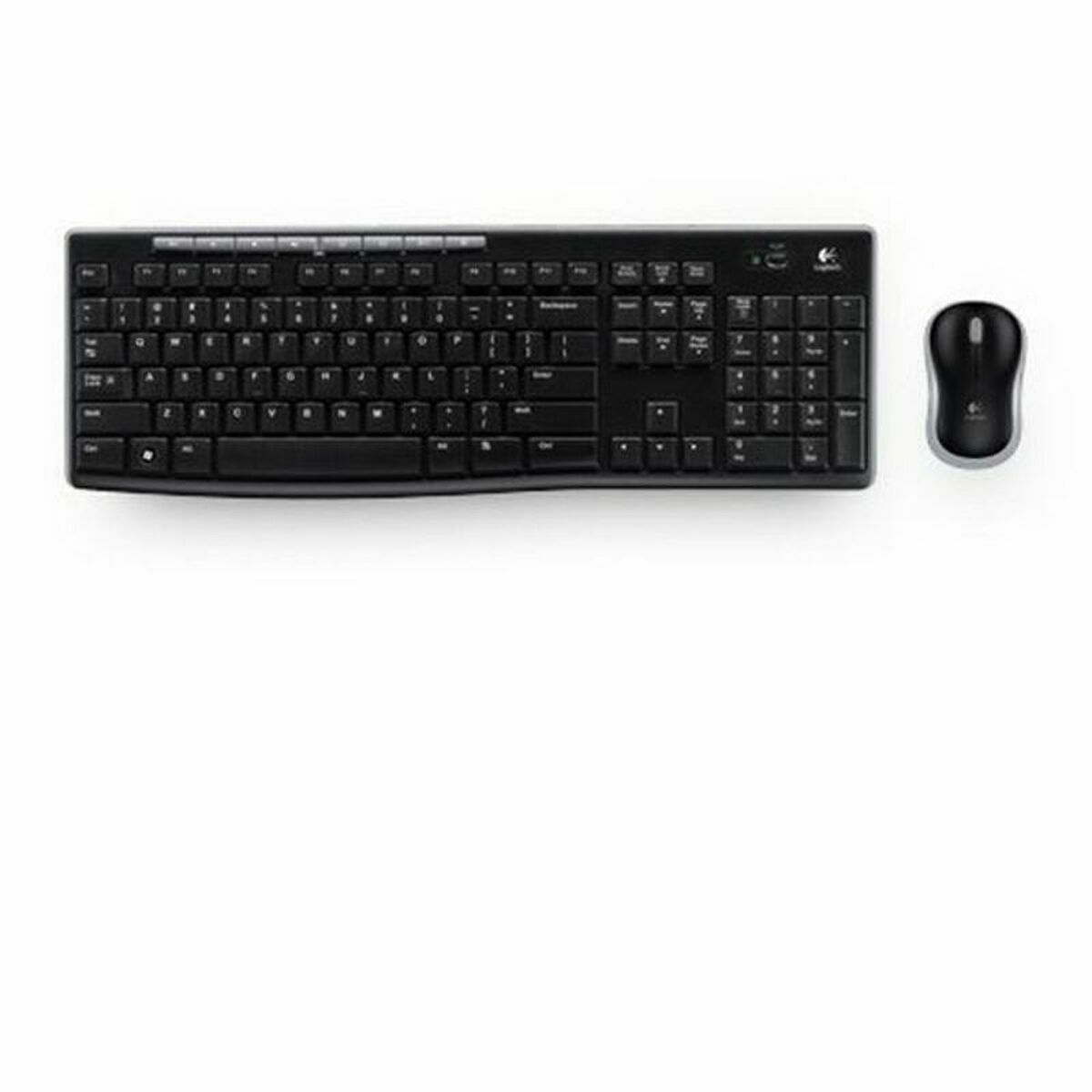 Keyboard and Wireless Mouse Logitech MK270 Black Spanish Qwerty QWERTY